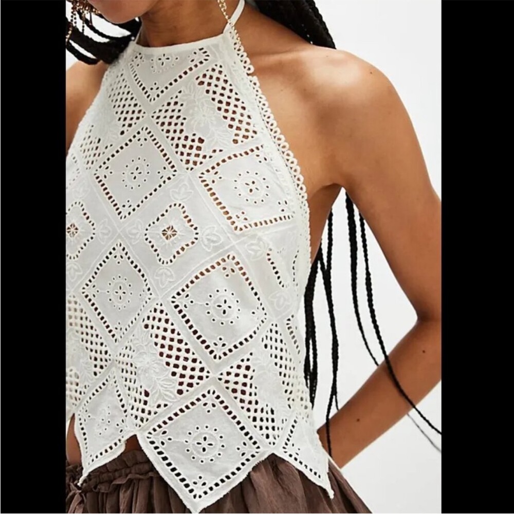 NWOT Free People Hankie Halter Top (size XL)